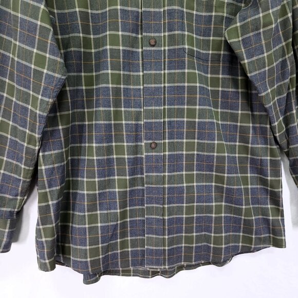 Ariat Pro Shirt Green Plaid Size Medium Button Down Long Sleeve Flannel - Picture 4 of 13